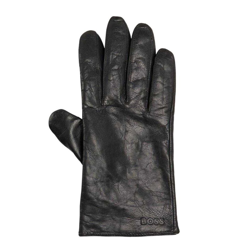 Boss Mens Gioli Leather Gloves / Black